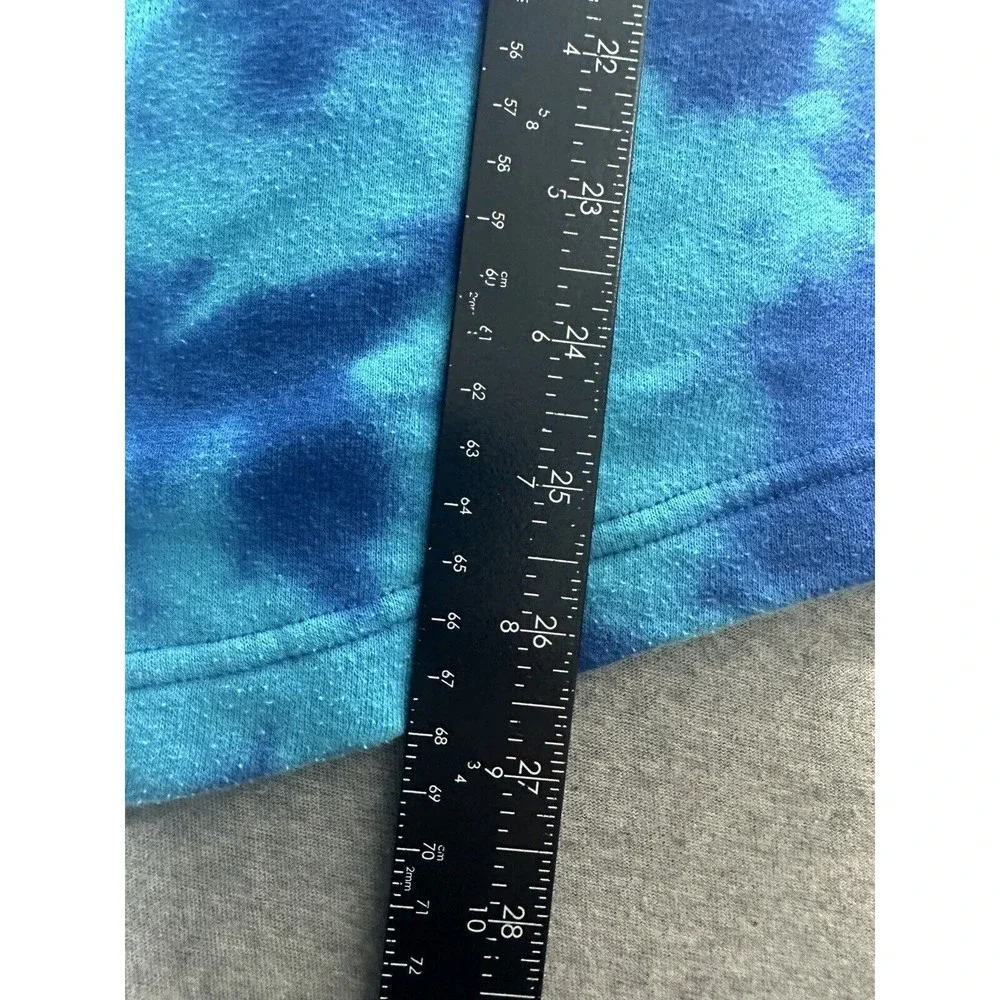 Victoria Secret PINK Tye Dye Sweatshirt xs Blue Long Spellout Crew Neck‎